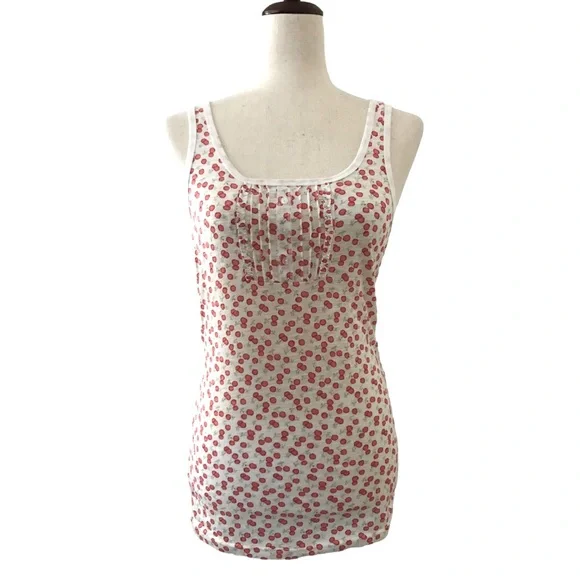 Cherry Print Tank Top Size Small Maurices Tank Top Red Cherries White Background - Picture 11 of 11